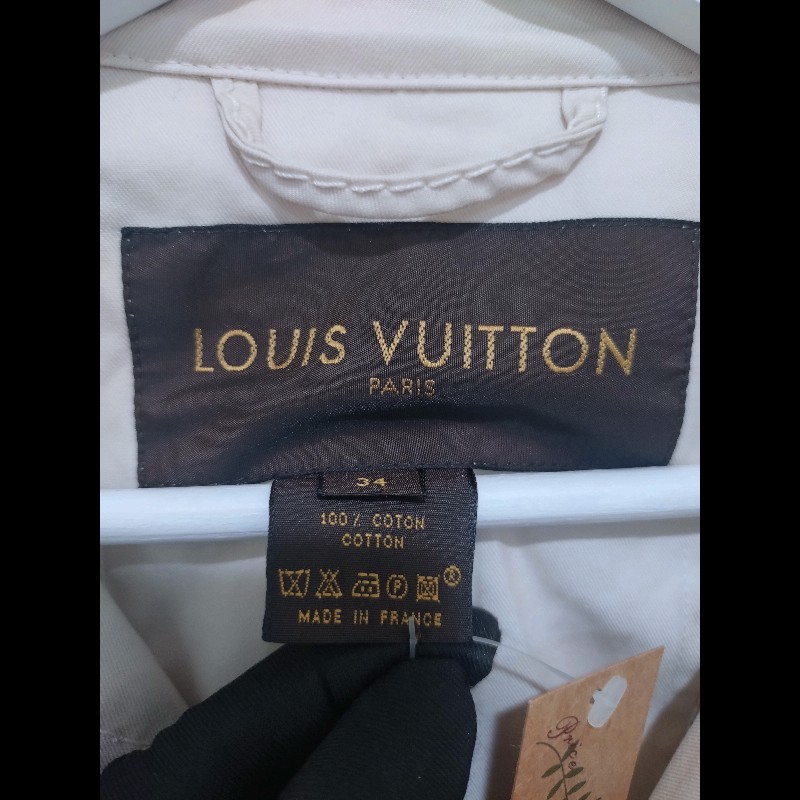 LV 米白短風衣外套-15