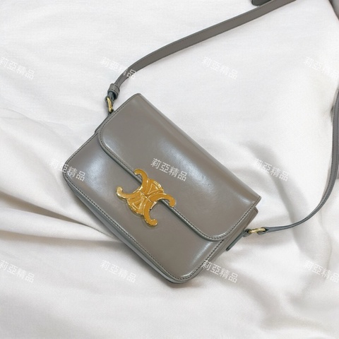 莉亞精品♡ Celine 灰色豆腐包 二手美包