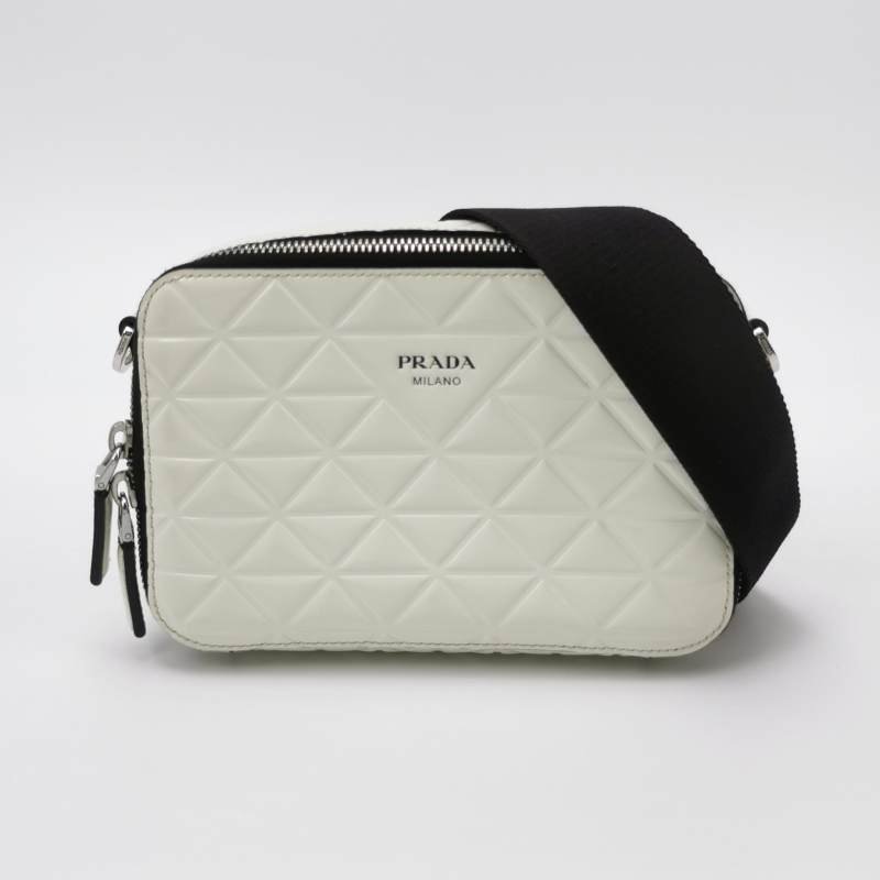 Prada Brique牛皮字母Logo子母包斜挎包單肩包-2