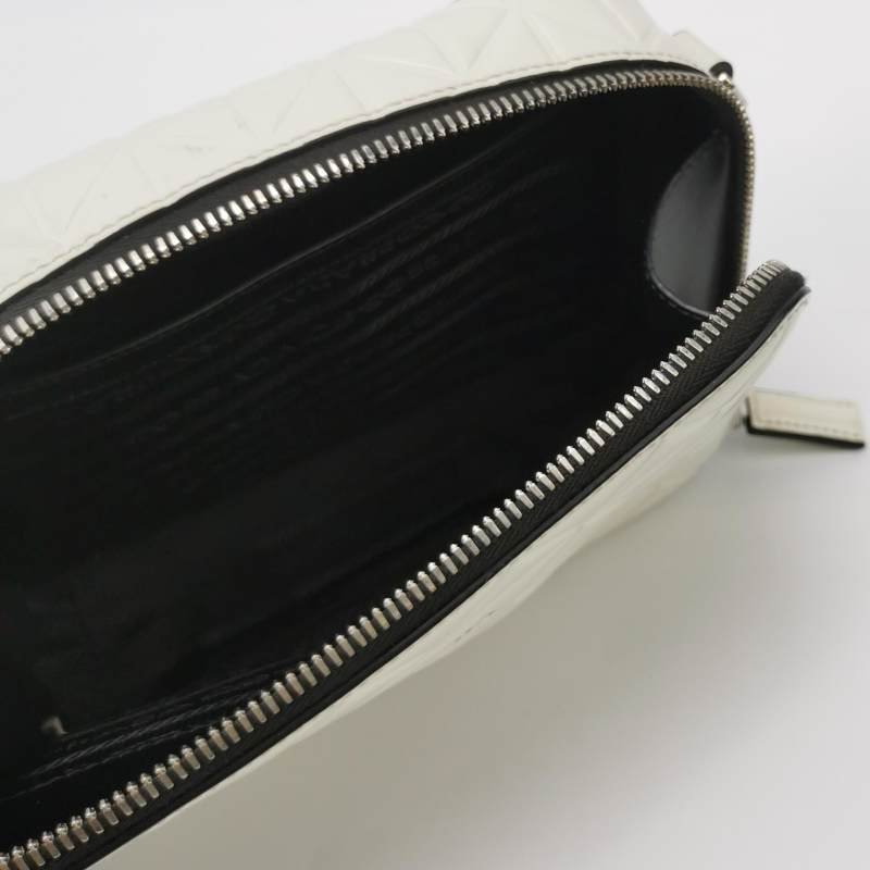 Prada Brique牛皮字母Logo子母包斜挎包單肩包-7