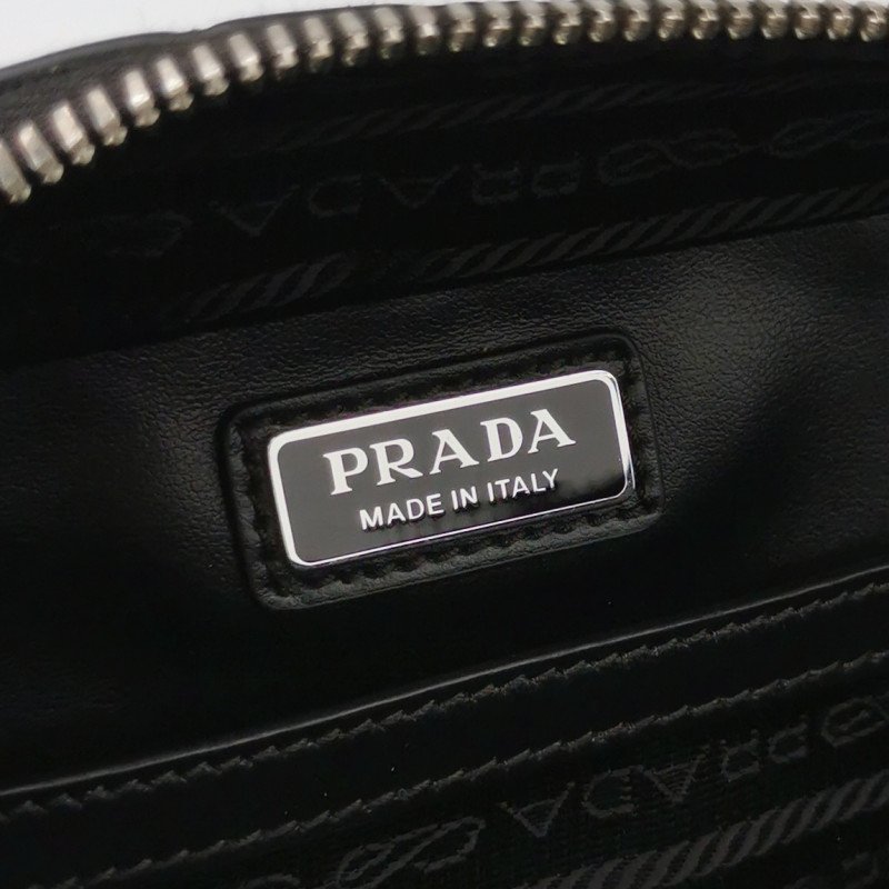 Prada Brique牛皮字母Logo子母包斜挎包單肩包-8