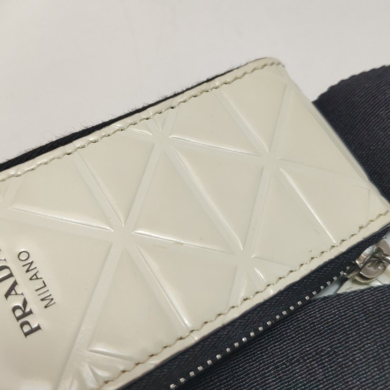 Prada Brique牛皮字母Logo子母包斜挎包單肩包-19