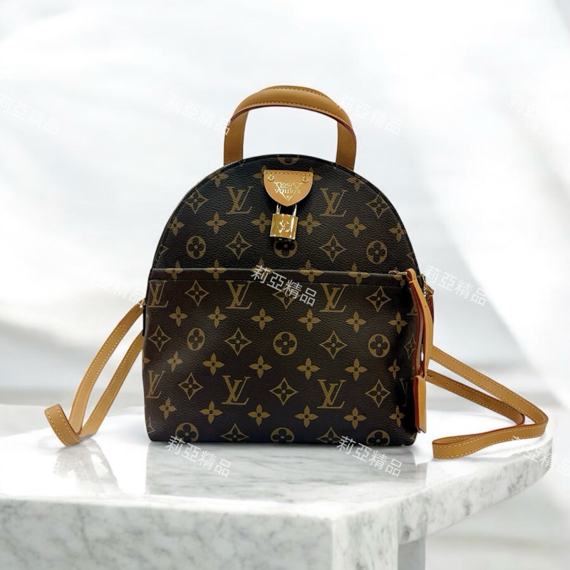 莉亞精品♡ LV Moon老花後背包 二手美包-0