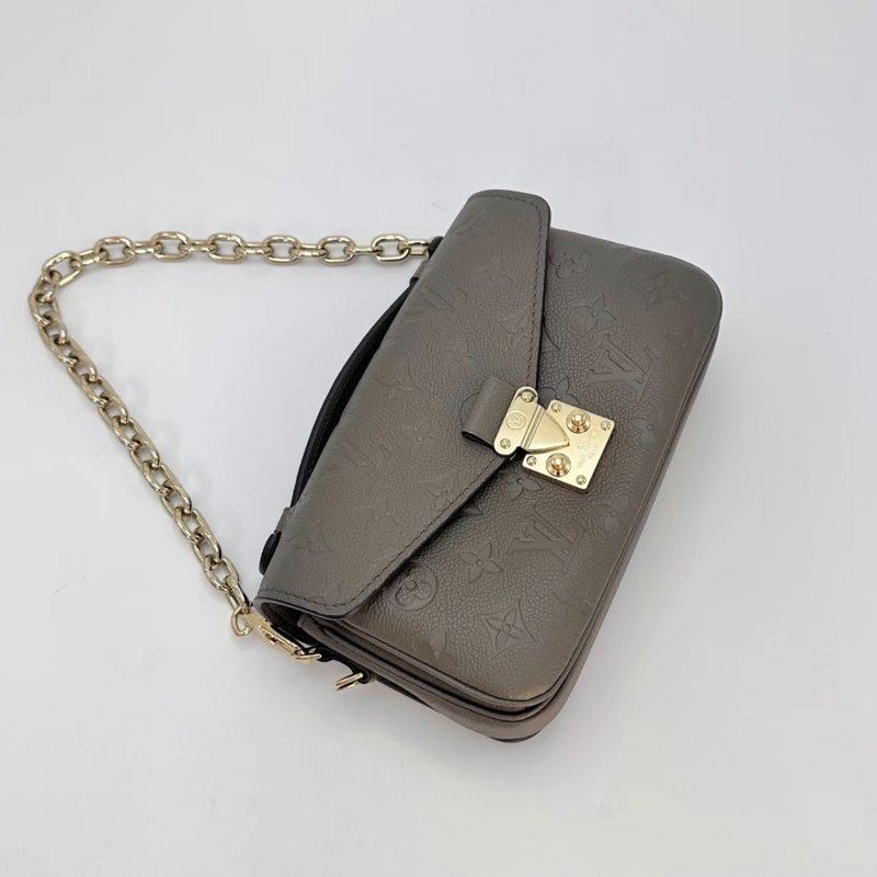 LV POCHETTE大象灰金扣mini郵差包芯片款21.5*13.5*6 98新配件盒子塵袋-3