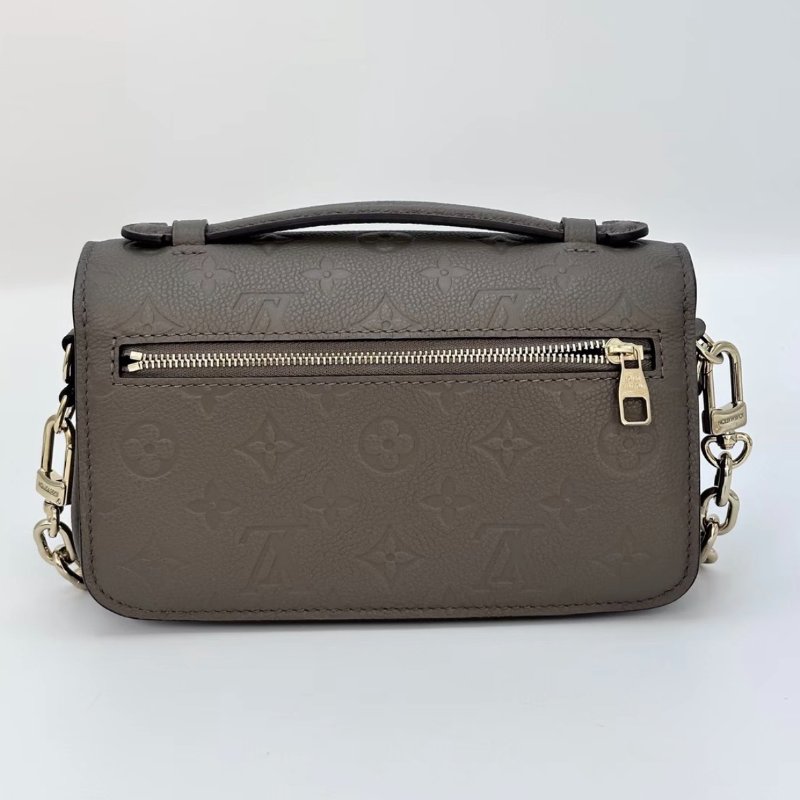 LV POCHETTE大象灰金扣mini郵差包芯片款21.5*13.5*6 98新配件盒子塵袋-5