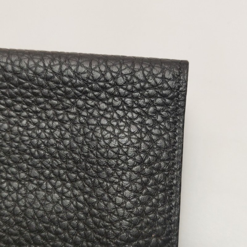 Hermes Dogon Duo馬鞍釘鎖扣錢包Clemence(TC)牛皮金扣89黑色框R刻-12