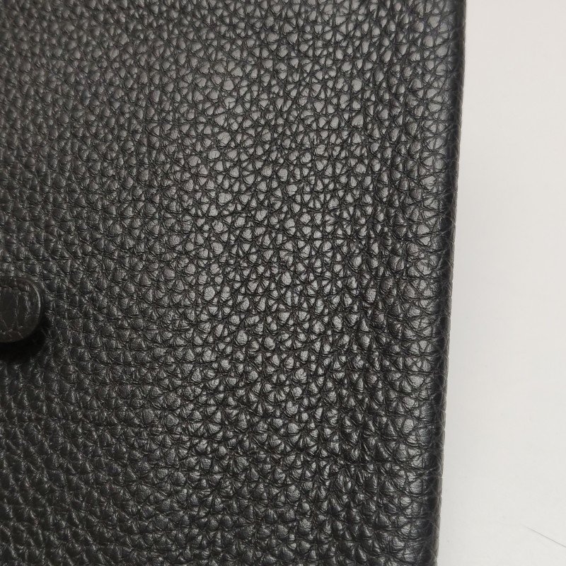 Hermes Dogon Duo馬鞍釘鎖扣錢包Clemence(TC)牛皮金扣89黑色框R刻-18