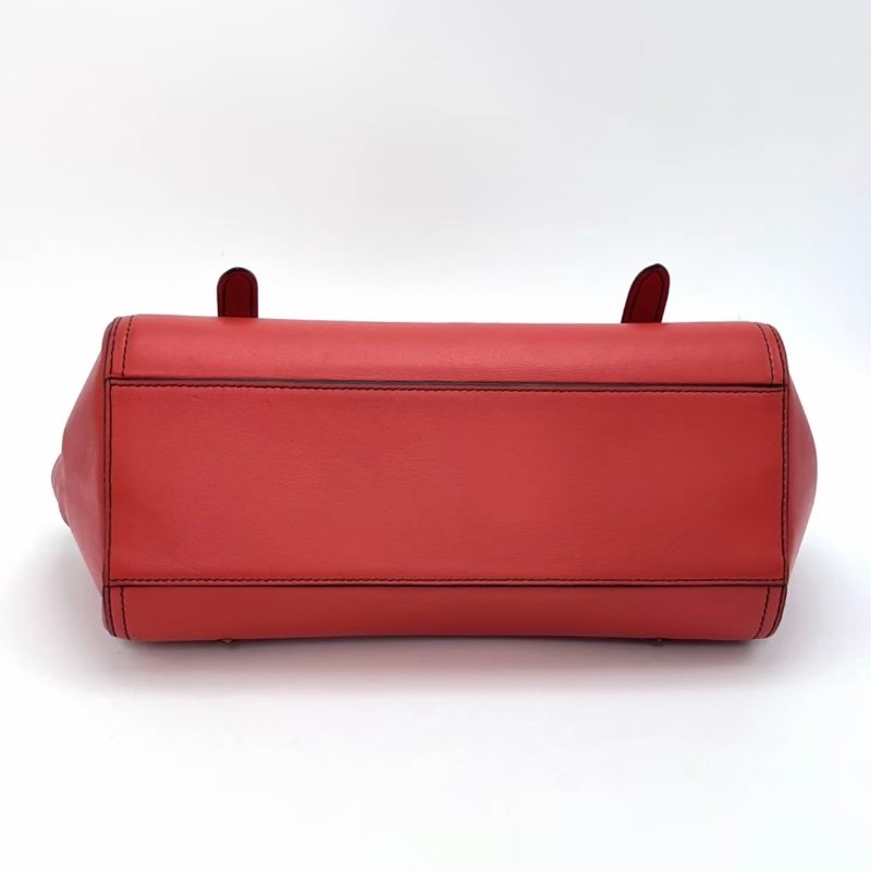 BV 經典紅色編織手提單肩包25*13*10 98新配件塵袋-1