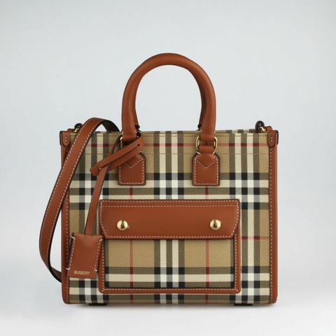 BURBERRY 迷你格紋 Freya 手提包 8109793