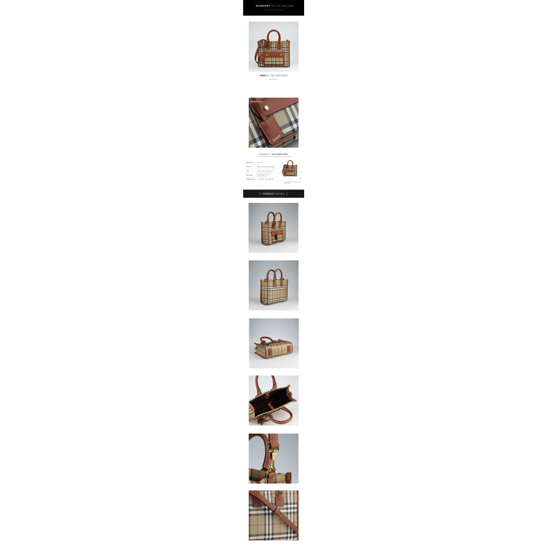 BURBERRY 迷你格紋 Freya 手提包 8109793-2