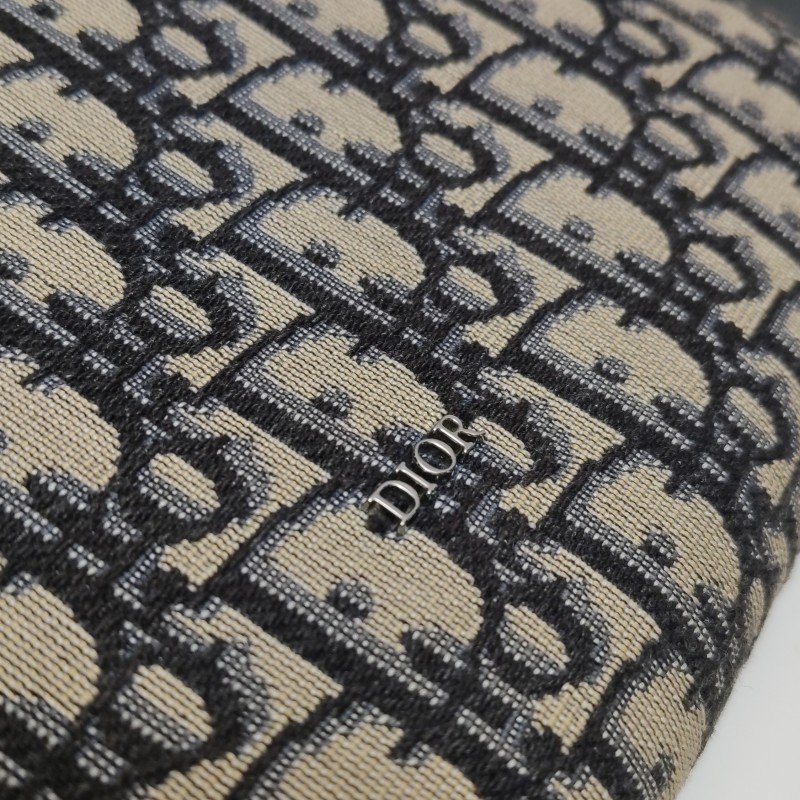 Dior Saddle馬鞍包牛皮帆布Oblique印花馬鞍造型手拿包-11