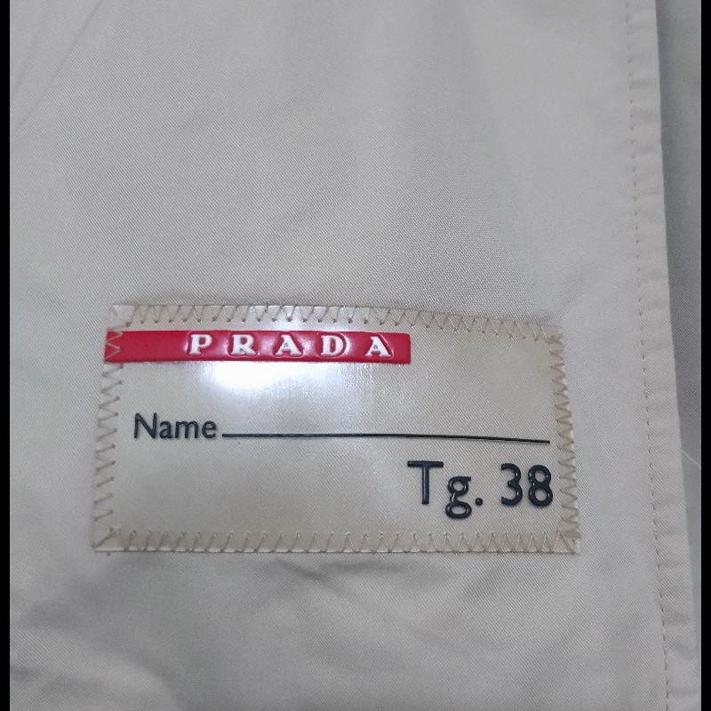 Prada 淺駝色雙排釦薄風衣-13