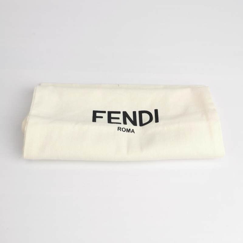 Fendi牛皮拼色雙F老花斜挎包-8