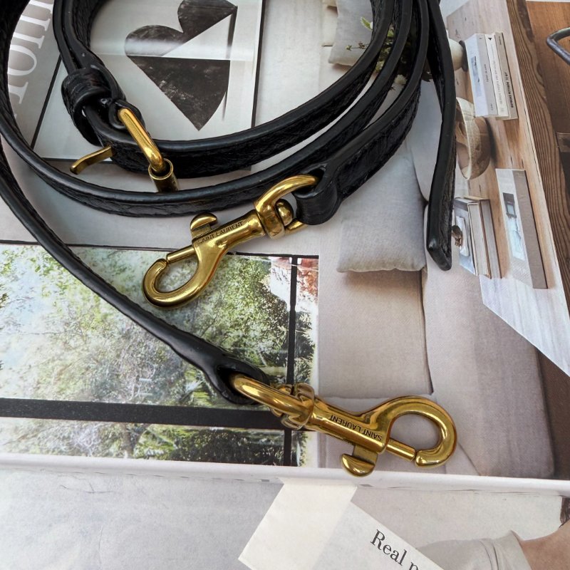 YSL 豎版 tote 黑色 鱷魚壓紋 牛皮 金扣-7