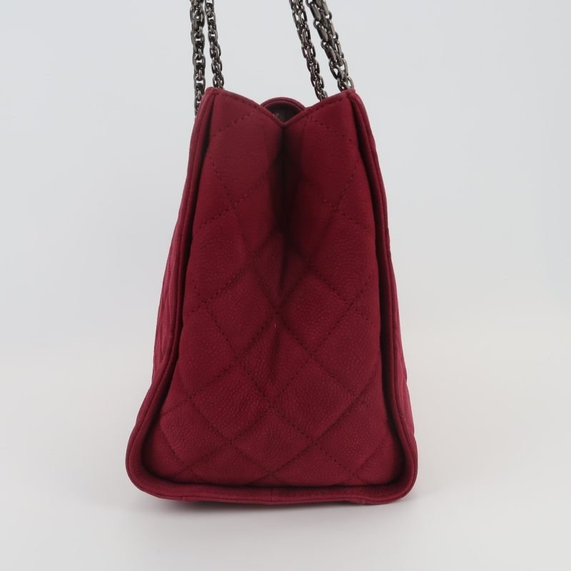 Chanel 2.55 Bag磨砂皮純色菱格絎縫矩形旋扣單肩包-2