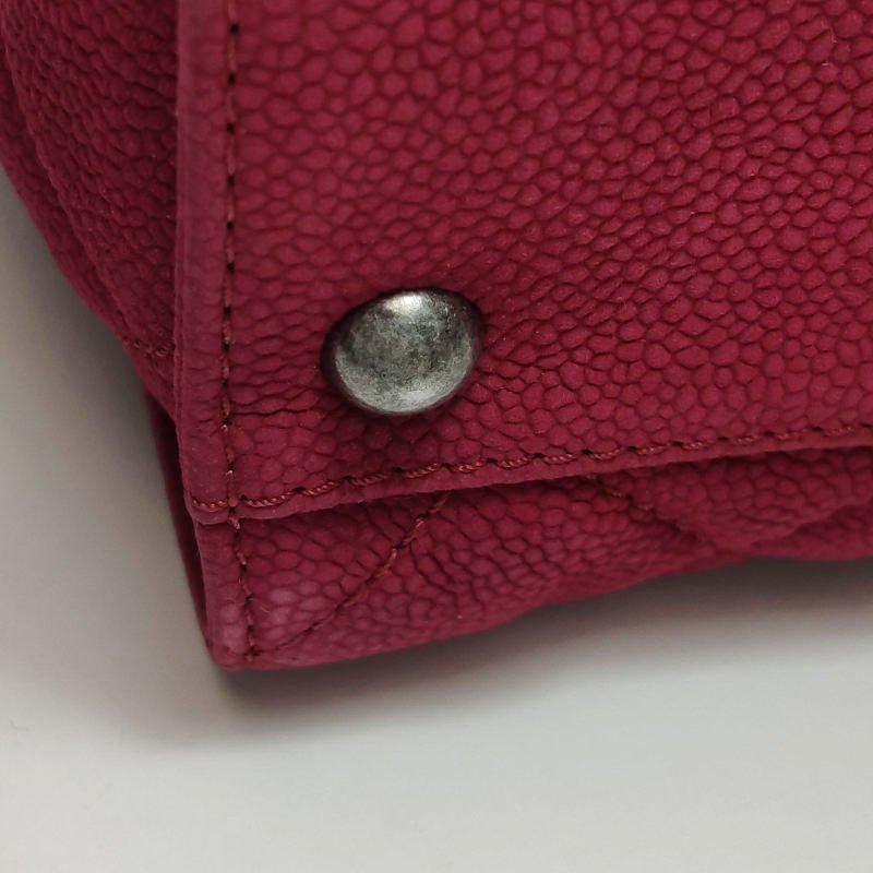 Chanel 2.55 Bag磨砂皮純色菱格絎縫矩形旋扣單肩包-14