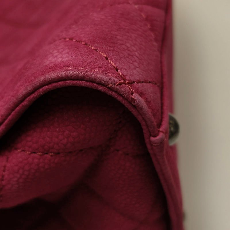 Chanel 2.55 Bag磨砂皮純色菱格絎縫矩形旋扣單肩包-15