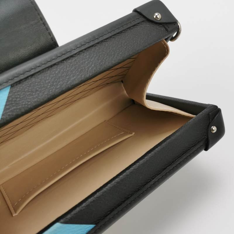 Louis Vuitton(LV)Petite Malle小盒子小號牛皮拼色老花S-lock鎖扣斜挎包-6