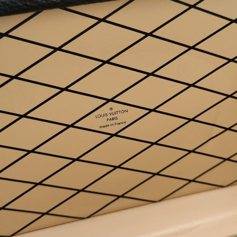 Louis Vuitton(LV)Petite Malle小盒子小號牛皮拼色老花S-lock鎖扣斜挎包-7