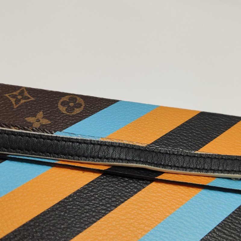 Louis Vuitton(LV)Petite Malle小盒子小號牛皮拼色老花S-lock鎖扣斜挎包-18