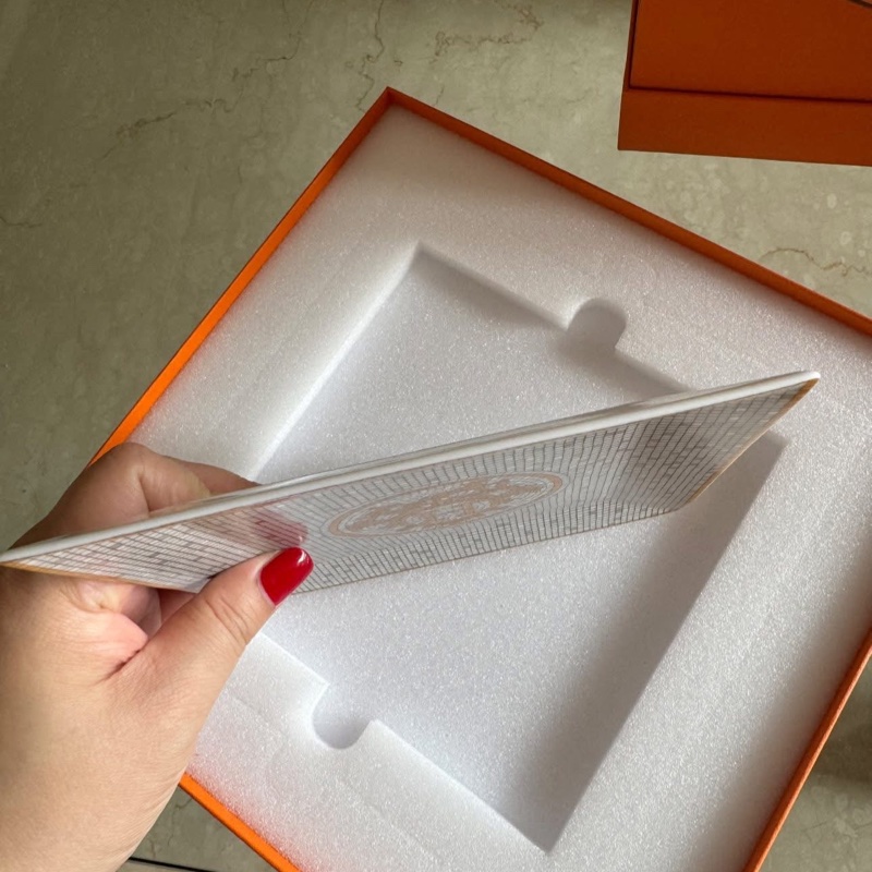 🎄聖誕禮物🎄 全新Hermes 金色馬賽克 正方形盤-14
