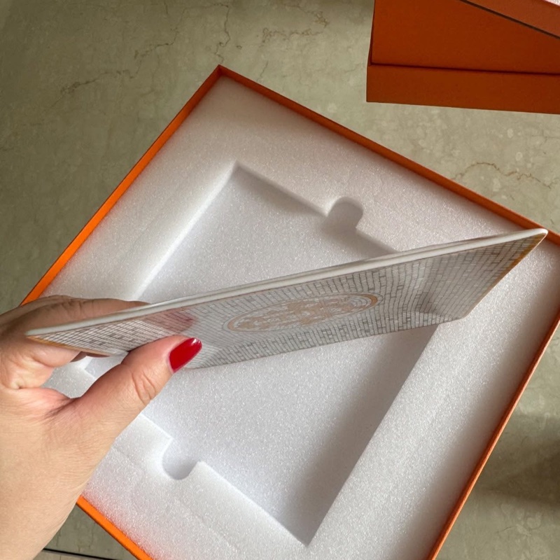 🎄聖誕禮物🎄 全新Hermes 金色馬賽克 正方形盤-15