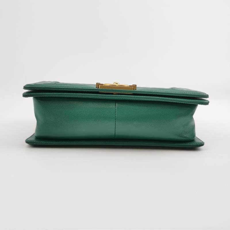 Chanel Leboy季節限定款中號牛皮菱格絎縫方形雙C鎖扣單肩包-5