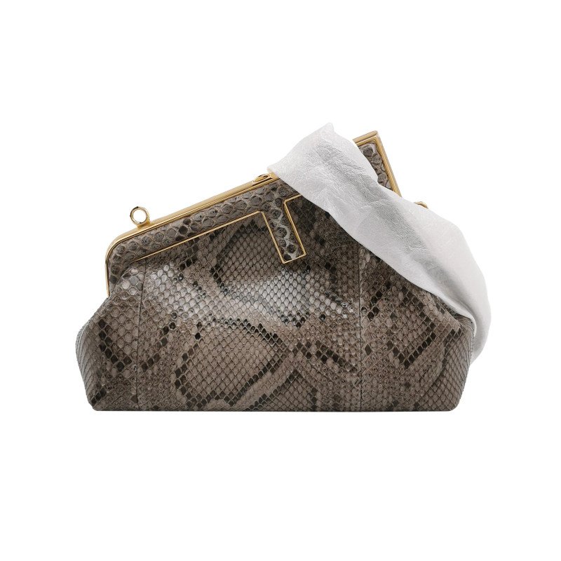 Fendi First小號蛇皮斜挎包單肩包 9.8新-0