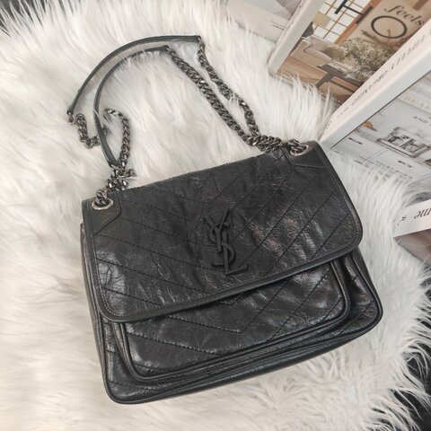 YSL 聖羅蘭 Niki 黑銀 中號