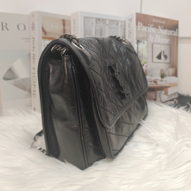 YSL 聖羅蘭 Niki 黑銀 中號-2