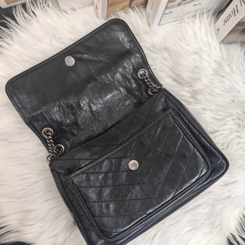 YSL 聖羅蘭 Niki 黑銀 中號-4