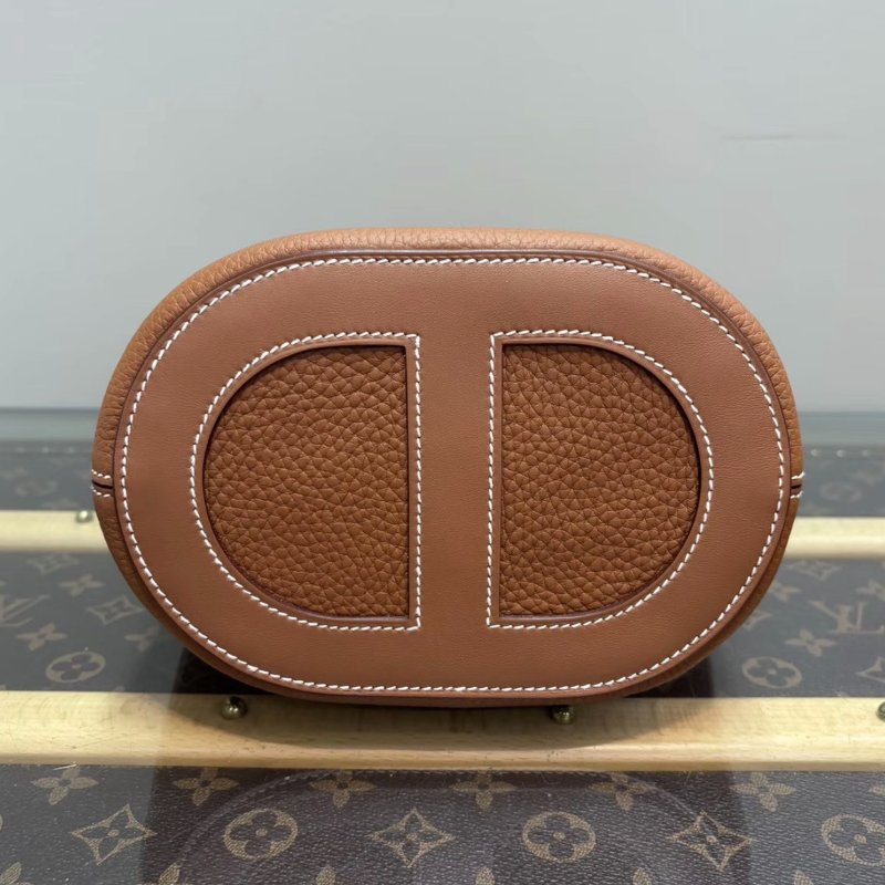 HERMES 金棕金in the loop18豬鼻子菜籃子手提包18*19.5*12 99新配件塵袋購證-3