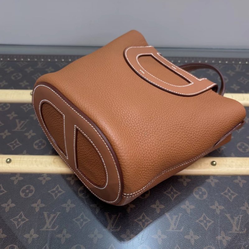 HERMES 金棕金in the loop18豬鼻子菜籃子手提包18*19.5*12 99新配件塵袋購證-4