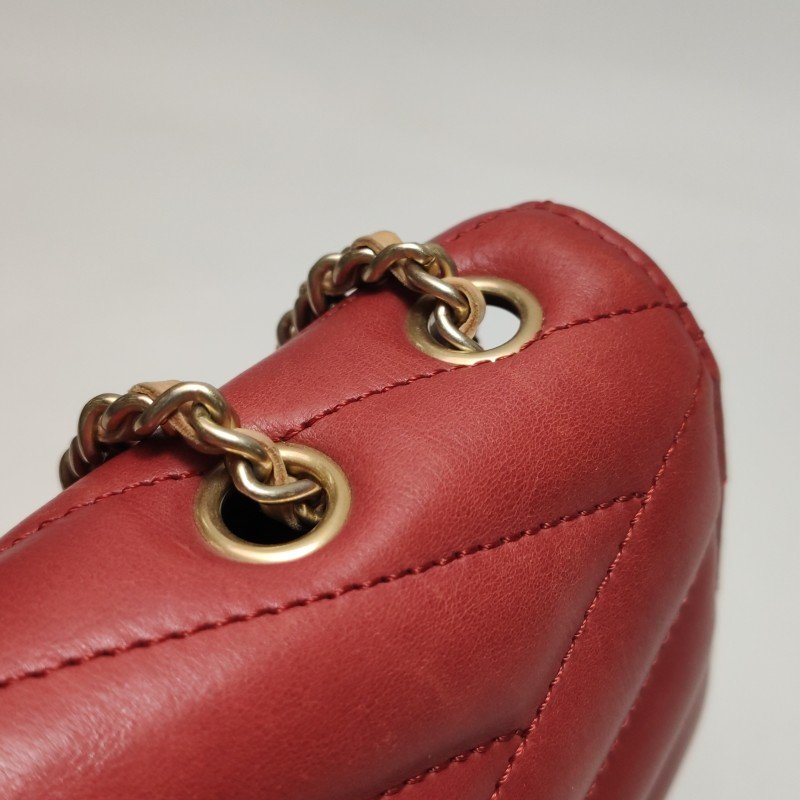 Chanel 2.55 Flag Bag季節限定款中號牛皮純色絎縫矩形旋扣單肩包-11