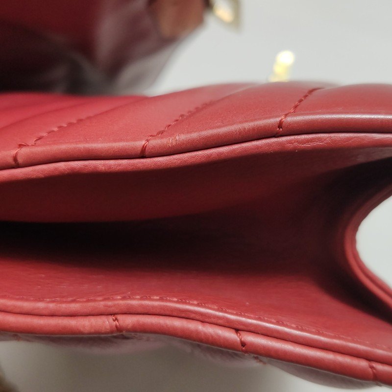 Chanel 2.55 Flag Bag季節限定款中號牛皮純色絎縫矩形旋扣單肩包-13