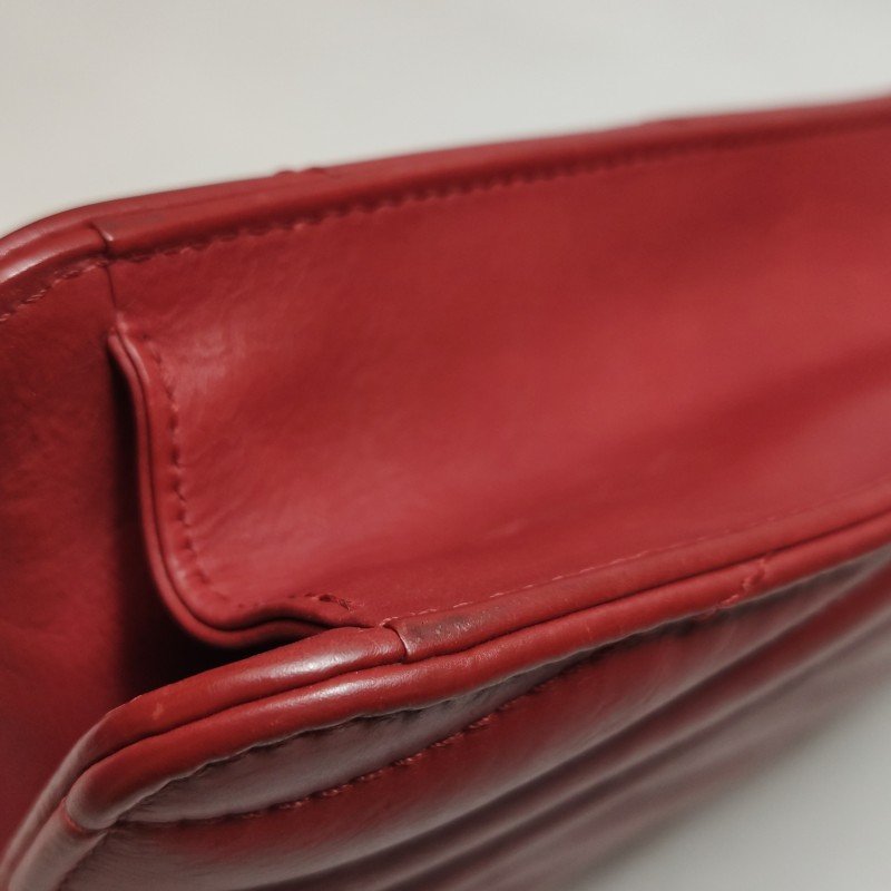 Chanel 2.55 Flag Bag季節限定款中號牛皮純色絎縫矩形旋扣單肩包-20