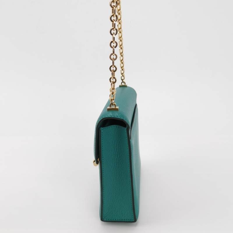 Hermes Verrou迷你插銷式鎖扣單肩包ChevreMysore山羊皮金扣U1新維羅納綠C刻-2