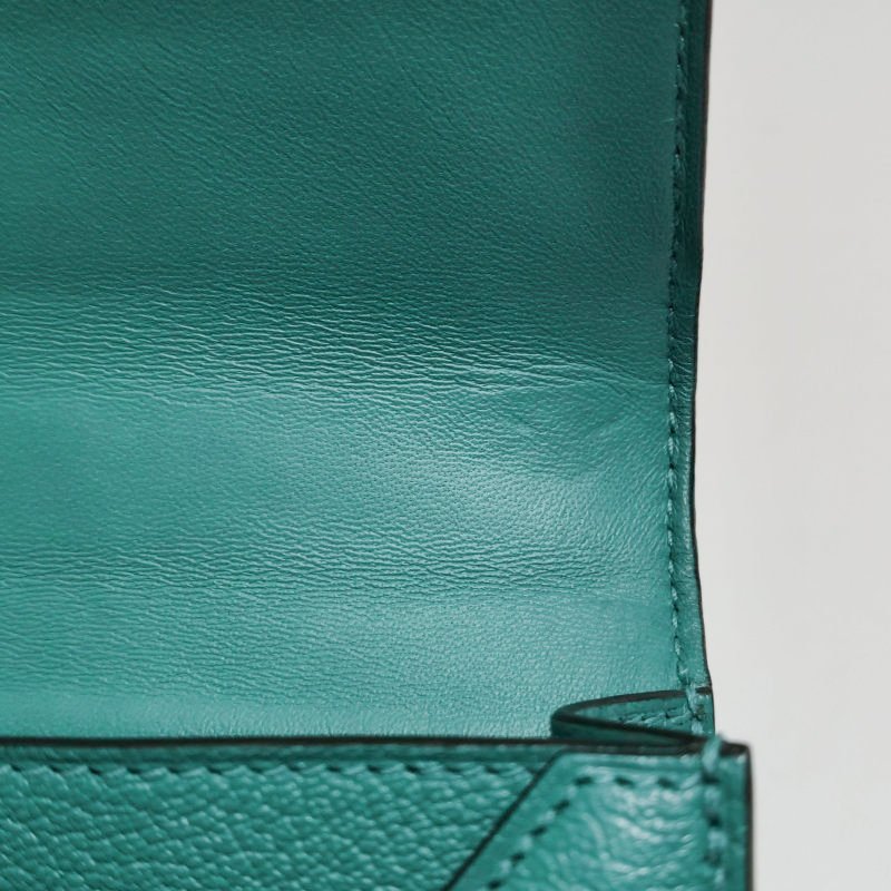 Hermes Verrou迷你插銷式鎖扣單肩包ChevreMysore山羊皮金扣U1新維羅納綠C刻-11