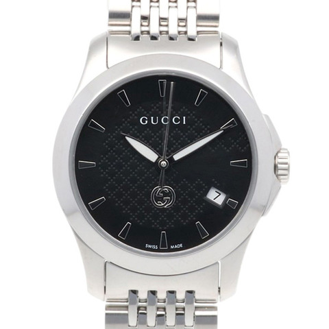 二手 Gucci G-Timeless 手錶，不銹鋼材質，126.5 毫米石英機芯，女士款。