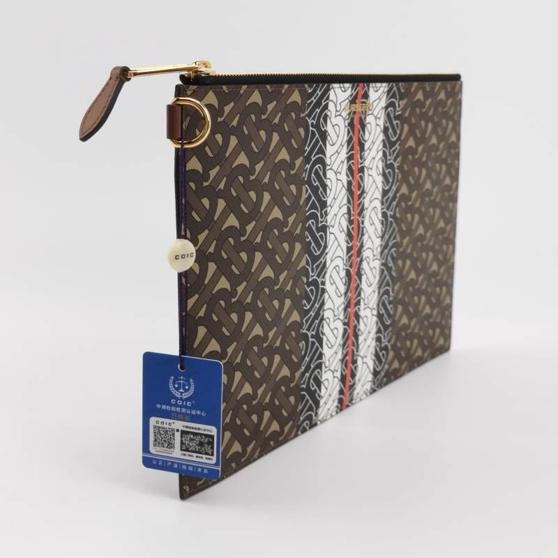 Burberry TB 牛皮 TB 印花 字母 Logo TB 標識 手拿包 9.8新-2