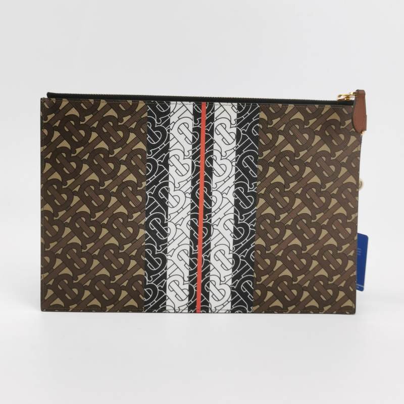 Burberry TB 牛皮 TB 印花 字母 Logo TB 標識 手拿包 9.8新-3