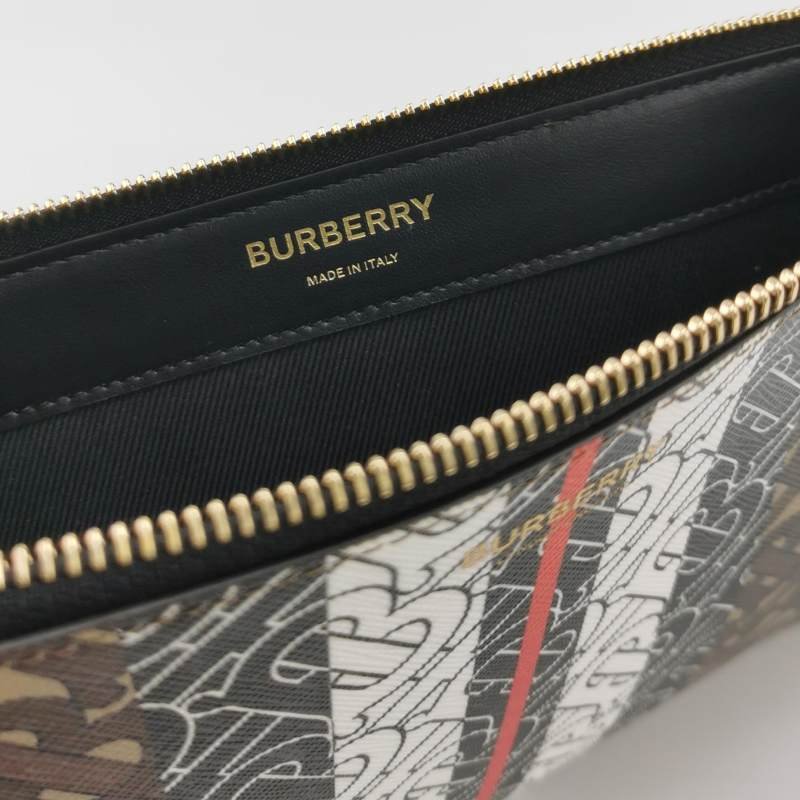 Burberry TB 牛皮 TB 印花 字母 Logo TB 標識 手拿包 9.8新-6