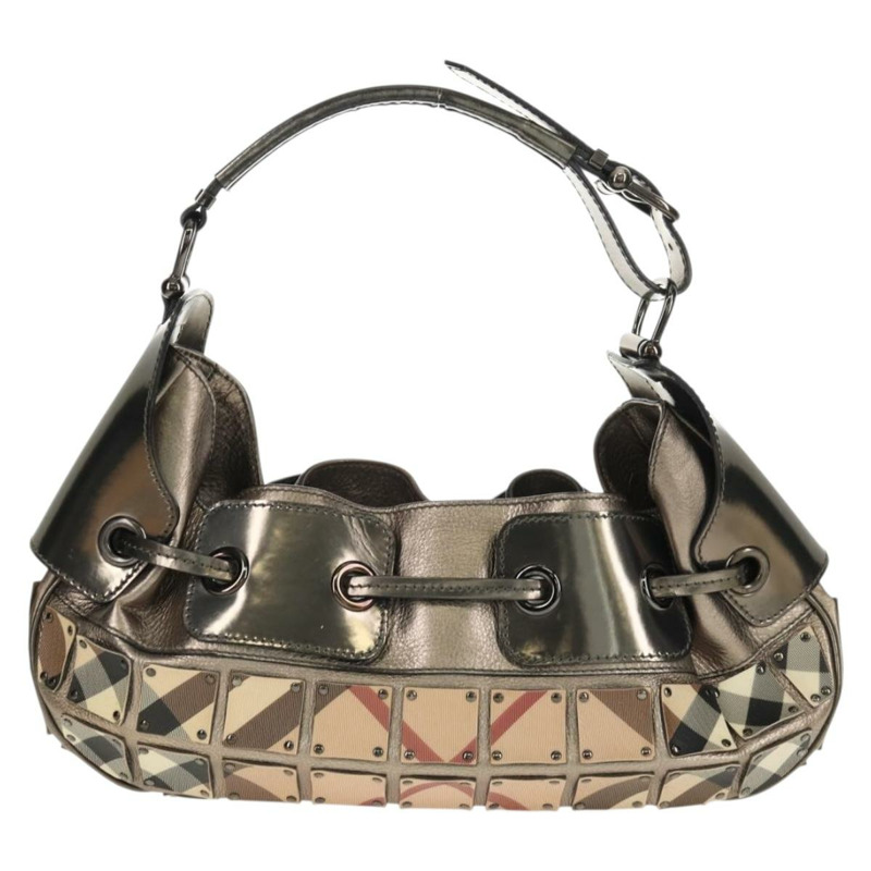 【日本直送】BURBERRY Nova 格紋肩背包 PVC 米色 正品 148649V-1