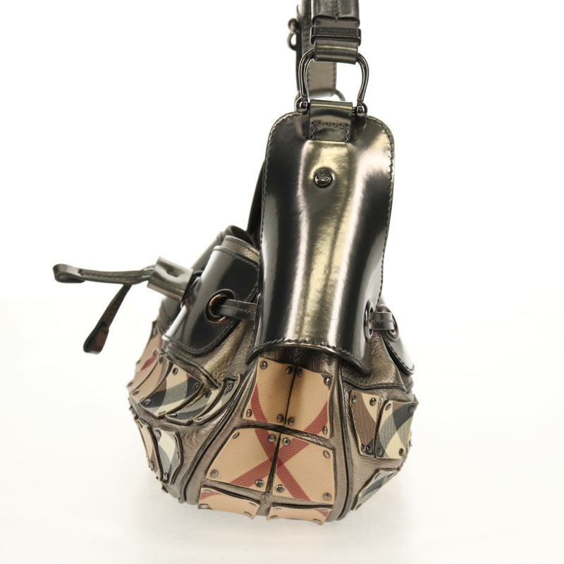 【日本直送】BURBERRY Nova 格紋肩背包 PVC 米色 正品 148649V-2