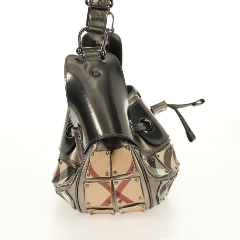 【日本直送】BURBERRY Nova 格紋肩背包 PVC 米色 正品 148649V-3