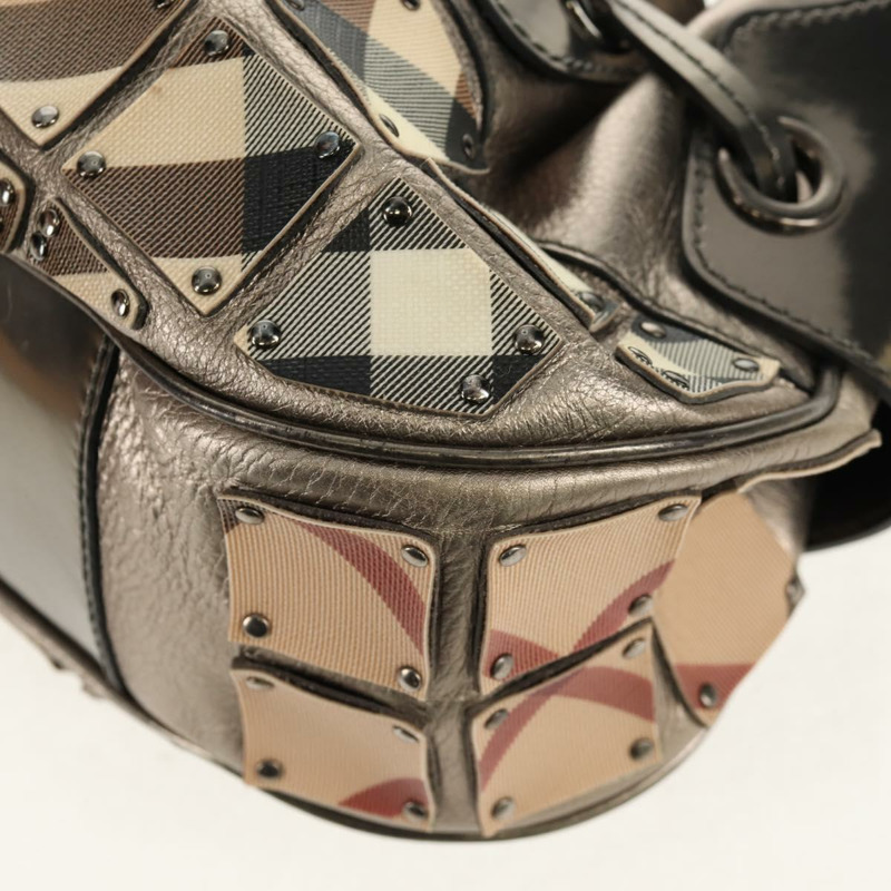 【日本直送】BURBERRY Nova 格紋肩背包 PVC 米色 正品 148649V-18