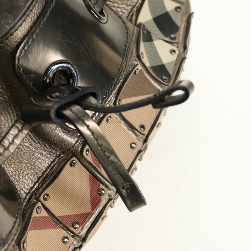 【日本直送】BURBERRY Nova 格紋肩背包 PVC 米色 正品 148649V-19