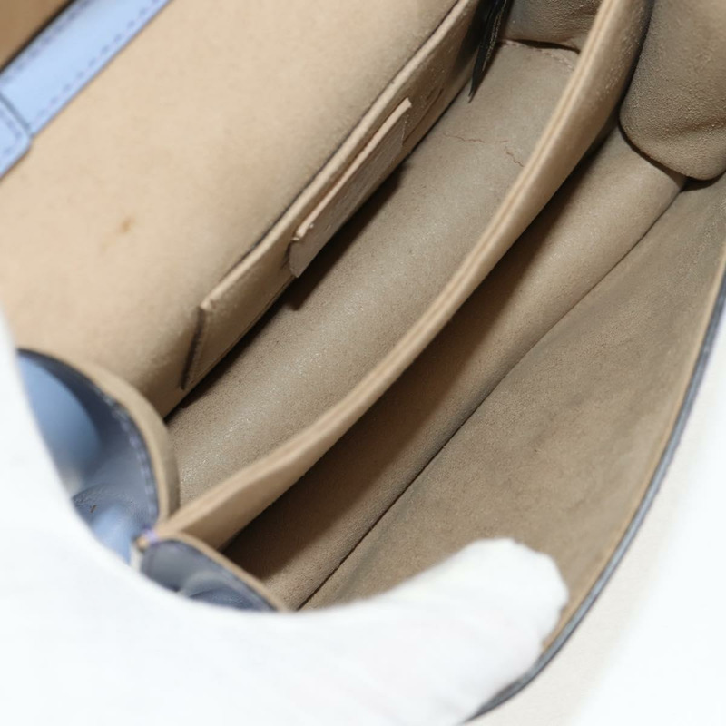 【日本直送】FENDI Cany 小號單肩包 皮革 淺藍色 銀色 8M0381 正品 153743V-9