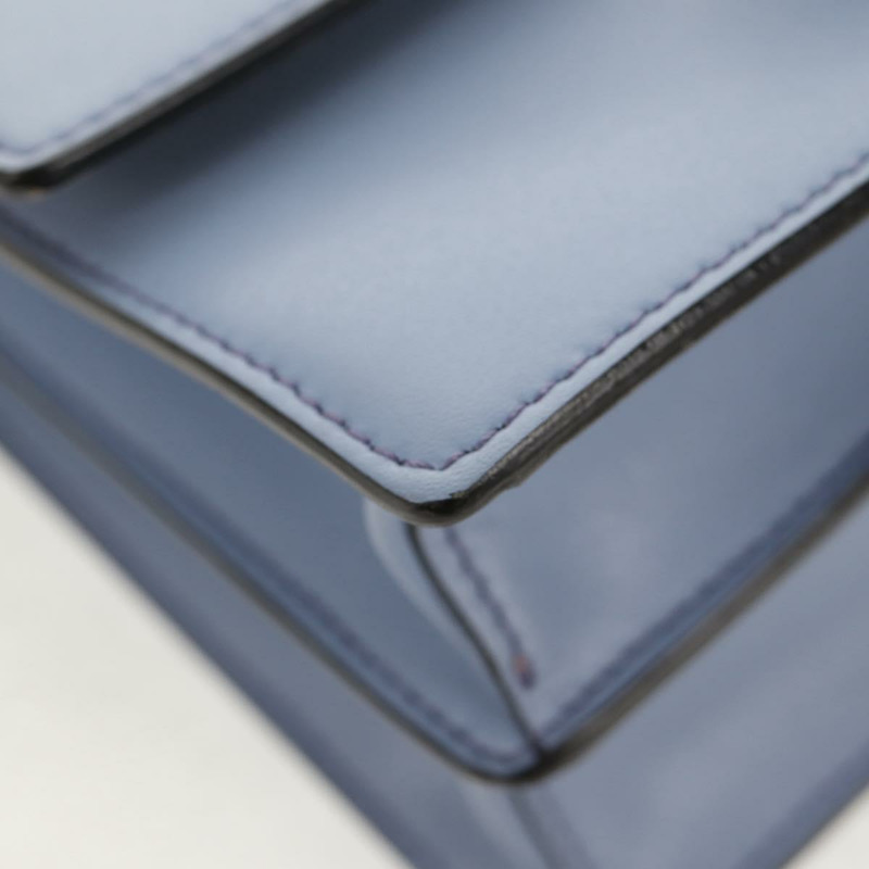 【日本直送】FENDI Cany 小號單肩包 皮革 淺藍色 銀色 8M0381 正品 153743V-17