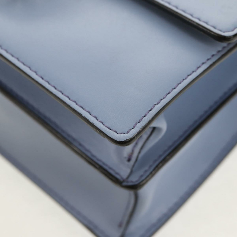 【日本直送】FENDI Cany 小號單肩包 皮革 淺藍色 銀色 8M0381 正品 153743V-18